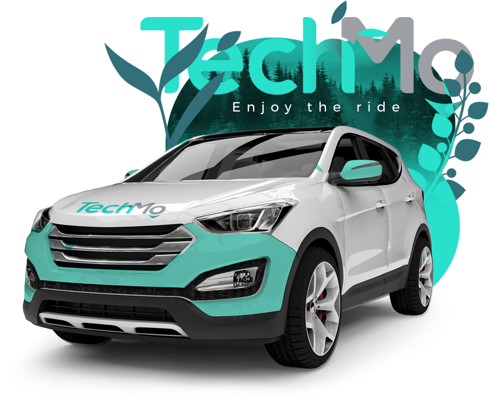 Auto TechMo con el eslogan Enjoy the ride